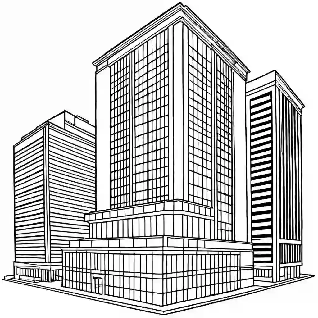 Office Buildings coloring pages